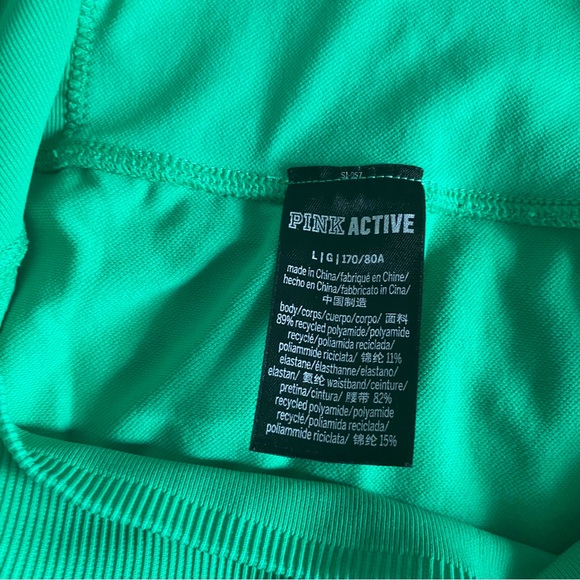 Women’s PINK Active Kelly Green Seamless Leggings Size Large - Picture 7 of 7